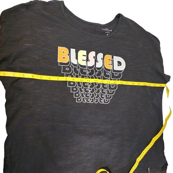 New Directions Studio M Woman's Tee Shirt BLESSED Short Sleeve Back Size M. NWT - Picture 5 of 11